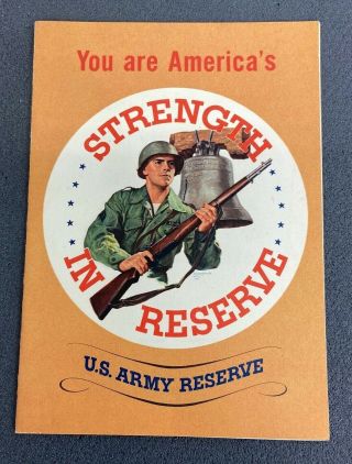Vintage Us Army Reserve Recruiting Booklet