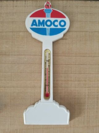 Vintage Amoco Oil Co.  Small Plastic Thermometer,
