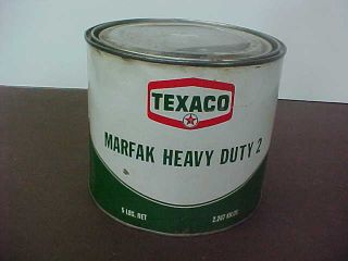 Vintage Texaco Marfak Heavy Duty 2 Grease Can 5 Lb.  (empty)