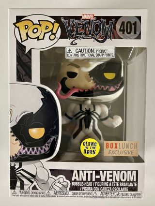Funko Pop Marvel Anti - Venom 401 Box Lunch Exclusive Glow In The Dark Gitd
