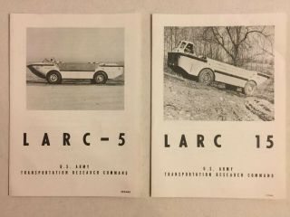 Vintage 1950 - 60s Us Army Larc 5 & Larc 15 Amphibious Vehicle Cargo Booklets