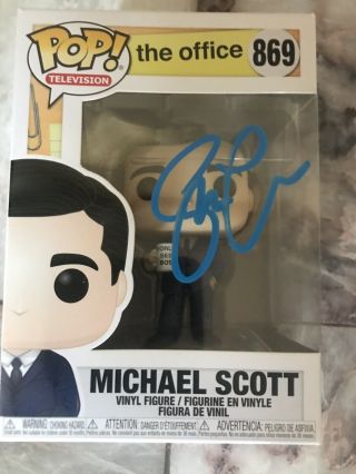 Steve Carell Signed Funko Pop In Person Michael Scott The Office