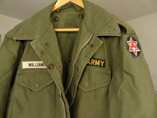 Vtg 50s U.  S.  Army Military Korean War Field Patches Jacket/coat - Sz - M