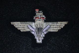Vintage Royal Army British - India Parachutists Badge " Jump Wings " Bullion Rare