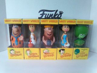 Funko The Flintstones Set Of Five Wacky Wobblers Bobbleheads Mib