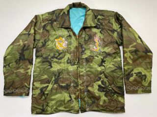 VTG 67 - 68 Vietnam War Tour Embroidered Souvenir Jacket AN KHE 