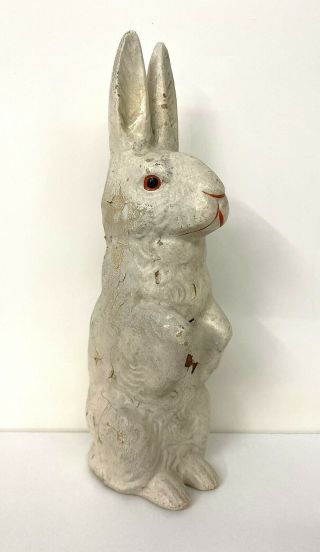 Vintage Paper Mache Composition Easter Bunny Rabbit Figurine
