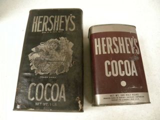 2 - Vintage Advertising Tins,  Hershey 