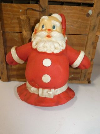 Vintage Christmas Flocked Santa Glo By Noma Tree Top And Wall Plaque