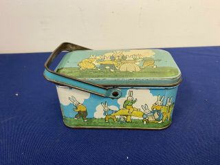 Vintage Tindeco Peter Rabbit Small Tin Box A2