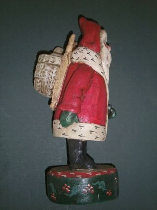 Vtg House Of Hatten Santa Claus W/goose Basket Backpack Christmas Calla 1988 11 "