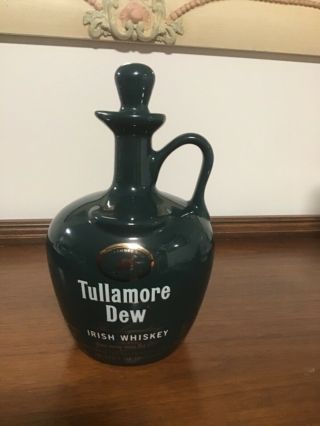 Tullamore Dew Irish Whiskey Empty Jug Bottle Canister Decanter Stoneware 750 Ml