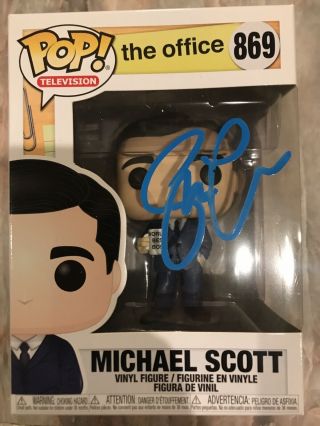 Steve Carell Signed Funko Pop In Person Prison Mike The Office