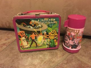 Vintage 1971 Sid And Marty Krofft " Lidsville " Lunchbox W/ Thermos