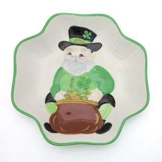 Irish Leprechaun Shamrock Plate St Patrick 