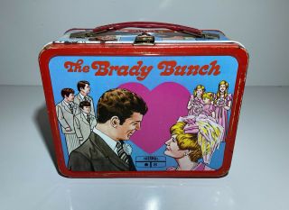 1970 Vintage The Brady Bunch Metal Lunch Box No Thermos