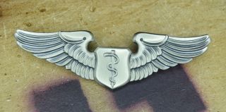 Sterling Silver Vietnam War Us Air Force Flight Surgeon Wing Badge W23 W - 23 Mark