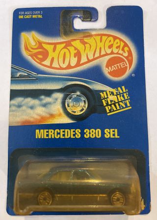 Hot Wheels Mercedes - Benz 380 Sel 184 Metal Flake Blue 1981