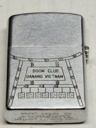 Vietnam War Lighter - Danang Vietnam Airfield - Doom Club - Officer 