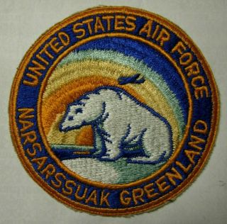 60s Usaf Base Patch - United States Air Force Narsarssuak Greenland