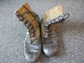 Vietnam War Us Army Size 10 N Jungle Combat Boots Named To Olson