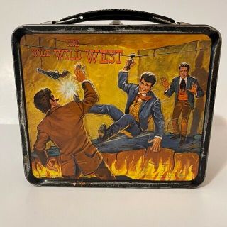Vintage 1969 The Wild Wild West Metal Lunch Box By Aladdin - Very Rare