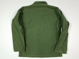 U.  S.  Army Sateen 8.  5 Oz.  O.  G.  107 Man ' s Cotton Shirt Green 1960 2