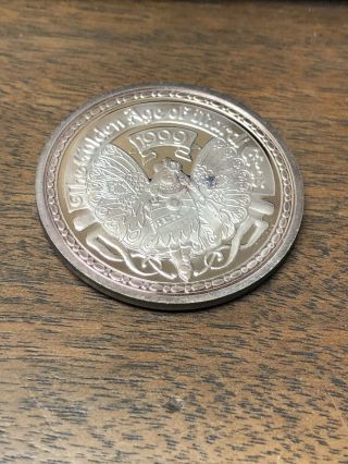 Rex 1999.  999 Fine Silver Orleans Mardi Gras Doubloon Theme Coin Token