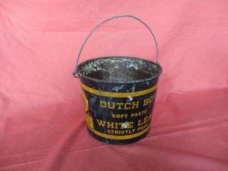 Vintage Dutch Boy Soft Paste White Lead Paint Strictly Pure 25 Lb Advertising
