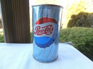 Vintage Pepsi - Cola 12 Oz Flat Top All Steel Can,  Packed In Sunman,  Indiana