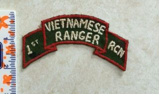 Arvn 1st Vietnamese Ranger Recon Reconnaissance Arc Patch Vietnam Theater Made