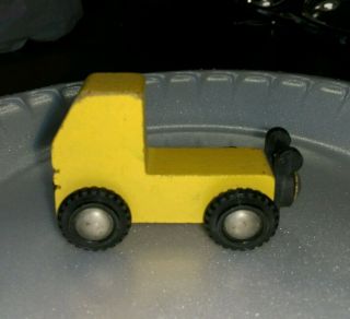 Vintage Yellow Wood Wooden Toy Car Truck Brio Made In Sweden Swedish Vehicle Htf