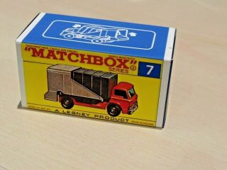 Matchbox Reg.  Wheels No.  7c Ford Refuse Truck Custom Replacement Display Box Only