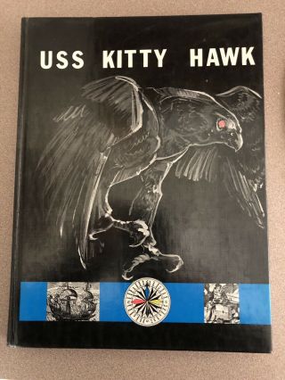 Uss Kitty Hawk Cva - 63 1970 - 71 Vietnam War Combat Cruise Book Va52 Va195 Va192