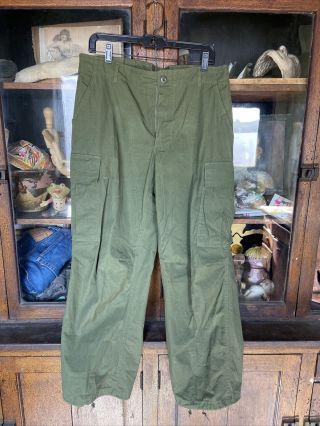 Nos Men’s Vietnam Jungle Pants Rip Stop Poplin 1960s Military 1969 Og - 107