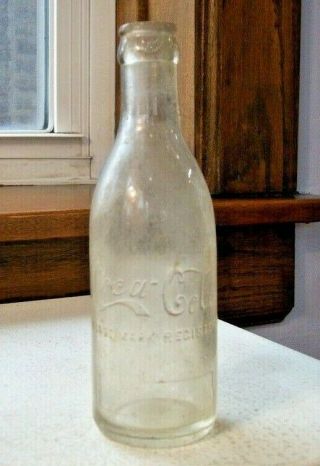 Very Old Coca Cola Bottle Clear Embossed 004