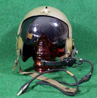 Vietnam Era U.  S.  Army Helicopter Pilot Aph - 5 Flight Helmet With Flight Bag