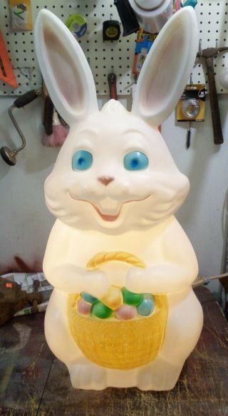 34 " Empire Easter Bunny Rabbit Plastic Light - Up Blow Mold