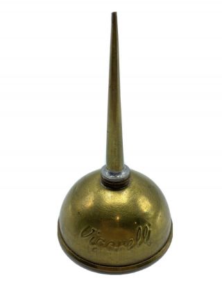 Vigorelli Vintage Brass Sewing Machine " Thumb Pump " Oil Can,  1950 