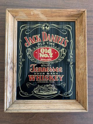 Jack Daniels Old Time No.  7 Tennessee Whiskey Sign Framed Lynchburg Nb