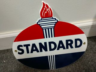 Standard Oil Gas Gasoline Porcelain Advertising Sign