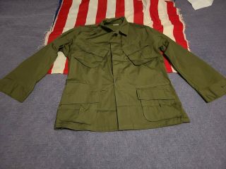 Vietnam Us Army Usmc 1970 Dated Nos Rip Stop Slant Pocket Jacket Shirt