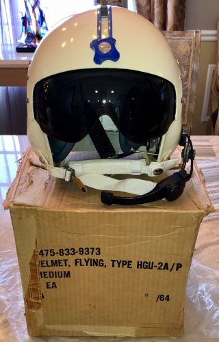 Usaf Us Air Force Vietnam War Gentex Pilot Flight Helmet Hgu - 2a/p