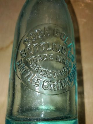 Coca - Cola Bottling Company Battle Creek Michigan straight side bottle 2
