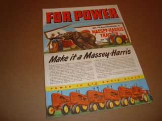 Massey - Harris Tractors Brochure Fold Out