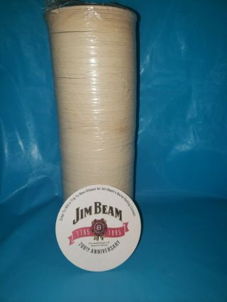 Jim Beam Whiskey Bourbon 200th Anniversary 1795 - 1995 Sleeve Of 2 Sided Coasters