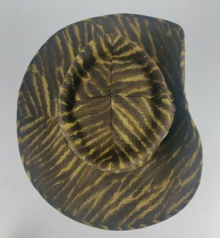 Vtg Military Gold Tiger Stripe Pattern Camo Tropical Bush Boonie Hat Unmarked 6