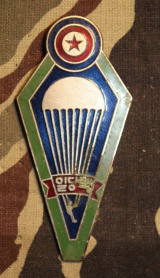 Dprk North Korea Parachutist Jump Wings Badge Airborne Parachute Insignia