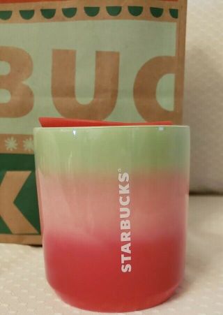 Starbucks Christmas Holiday 2020 Ceramic Mug Pink/green /red Gradient Colors