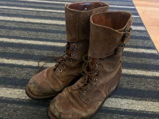 French Army Indochina/vietnam/cold War Era Double Buckle Leather Ranger Boots